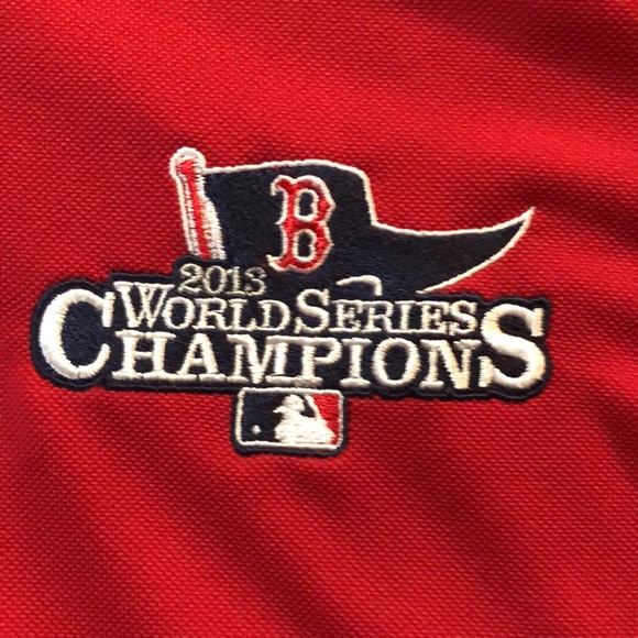 Boston Red Sox MLB Antigua 2013 World Series Champions Polo Shirt Men’s Medium - Picture 4 of 7